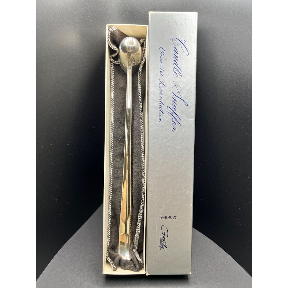 Vintage Gerity Silverplate Cavalier Helmet Candle Snuffer 1740 Reproduction Gift